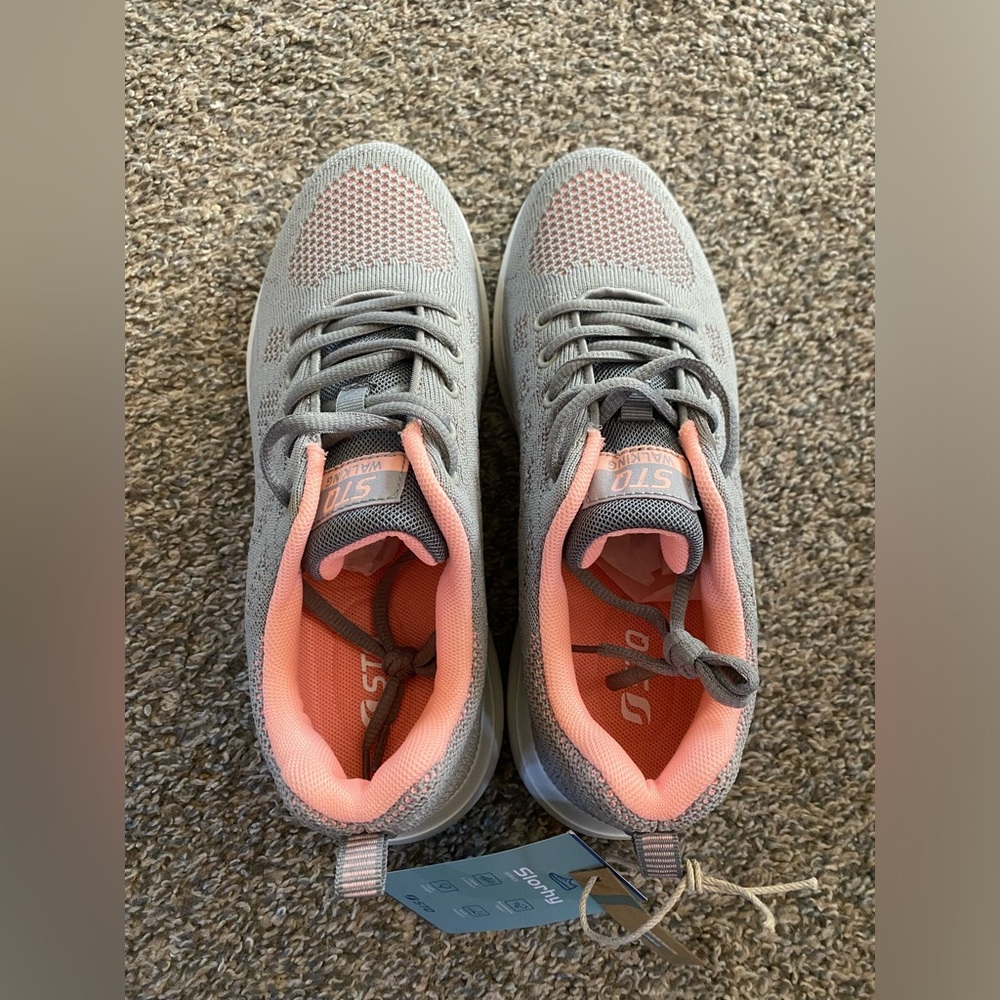 Women’s STQ Slorhy Series gray and pink walking shoes size 8.5